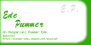 ede pummer business card